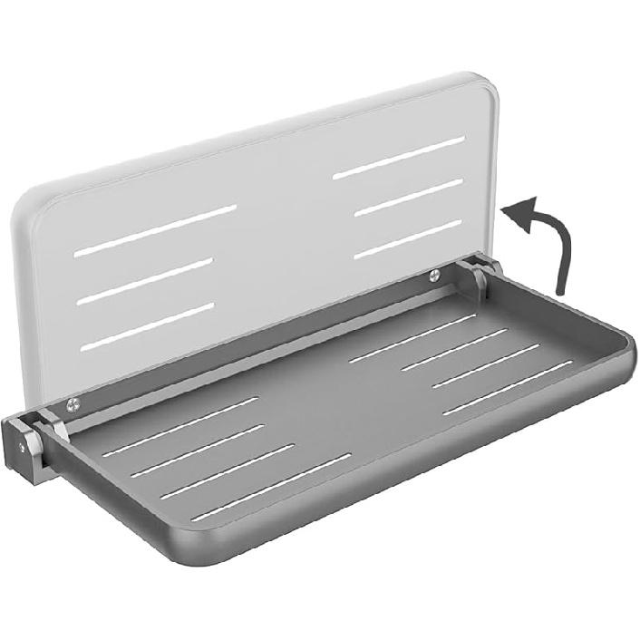 RV Aluminum Foldable Shelf - Wall-Mounted Folding RV Shelves - Compact Camper Trailer Accessories & Space-Saver 12.2X5.5 Inch