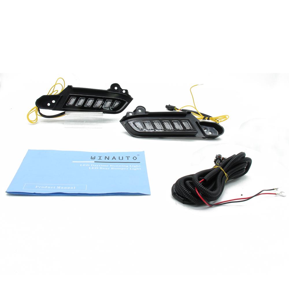 

Для Toyota Tacoma 2016-2020 1 пара автомобільних денних ходових вогнів білий+жовтий світлодіодний ліхтар покажчика повороту Type A