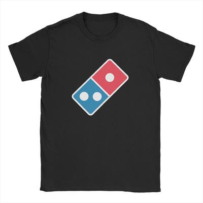 Men Pizza Dominos T Shirt  Pure Cotton Tops Vintage Short Sleeve Round Neck Tee Shirt Plus Size TShirts