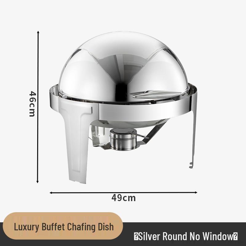 Round Stainless Steel Buffet Stove with Alcohol Heating for Hotel & Restaurant Alcohol Heating