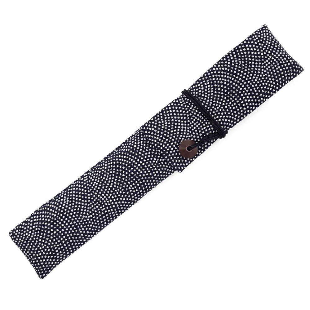Handmade Workshop FUJITA Folding Fan Shark Skin Komon Pattern x Can also be used as a chopstick Folding Fan Folding Fan Chopstick Japanese Japanese