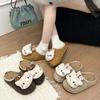 Kätzchen Katze niedlich Lazy Bag Kopf Hausschuhe Damen tragen 2025 Herbst und Winter lässig Ein-Pedal dicksohlige Halbschuhe