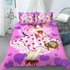 New 3D Anime Kawaii Girls Tokyo.Mew.Mew Bedding Set Printed With Pillowcase Bed Duvet Cover Soft Queen King Size Bedclothes Home