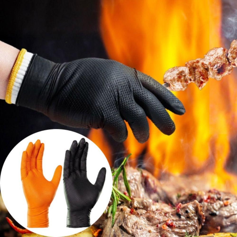 Textured Nitrile Gloves Latex Free Mechanic Gloves Mechanic Industrial Gloves  Work Gloves