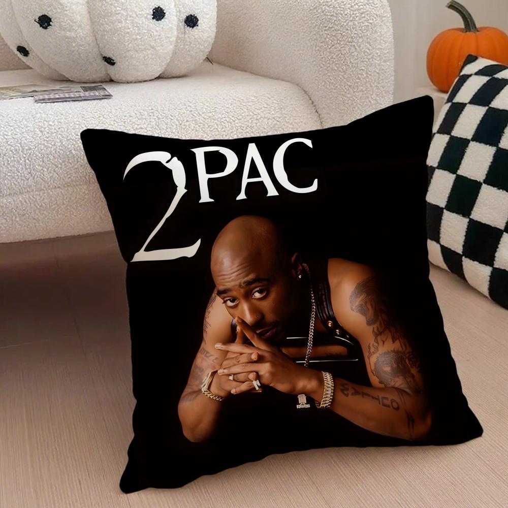 T-Tupac S-Shakur All Eyez On Me Cushion Cover Linen Pillow Case Soft Breathable Protective Couch Room Decoration