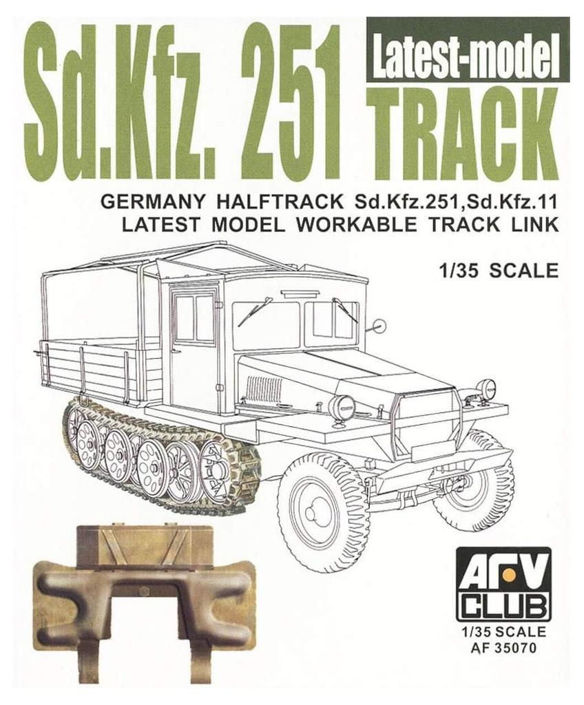 AFV Club Caterpillar for Latest Model Plastic Model Parts FV35070 1/35 Sd.Kfz.11/251