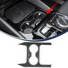 For BMW 5 Series G60 2026 Center Console Real Carbon Fiber Car Water Cup Holder Frame Cover Trim Sticker Car Accessories