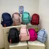 Sweet Solid Color Backpack, Simple and Versatile Macaron Campus Style, Cute Student Schoolbag with Pencil Bag of the Same Color