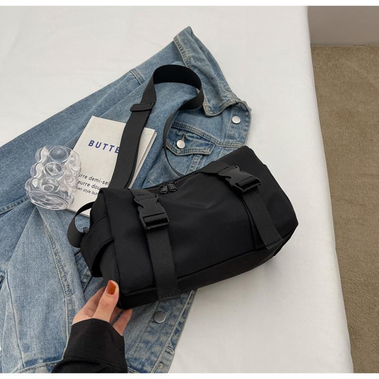 

INS стиль дизайн чувство мальчики сумка-мессенджер уличная мода пара повседневная сумка через плечо студент колледжа спортивная маленькая сумка чёрный