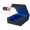 Large Capacity Trading Card Storage Box PU Leather Collectible Game Case Dustproof Container Gaming Card Holder