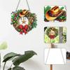 Xmas Cowboy Theme 2D/Flat DIY Diamond Art Pendant Wall Door Decoration