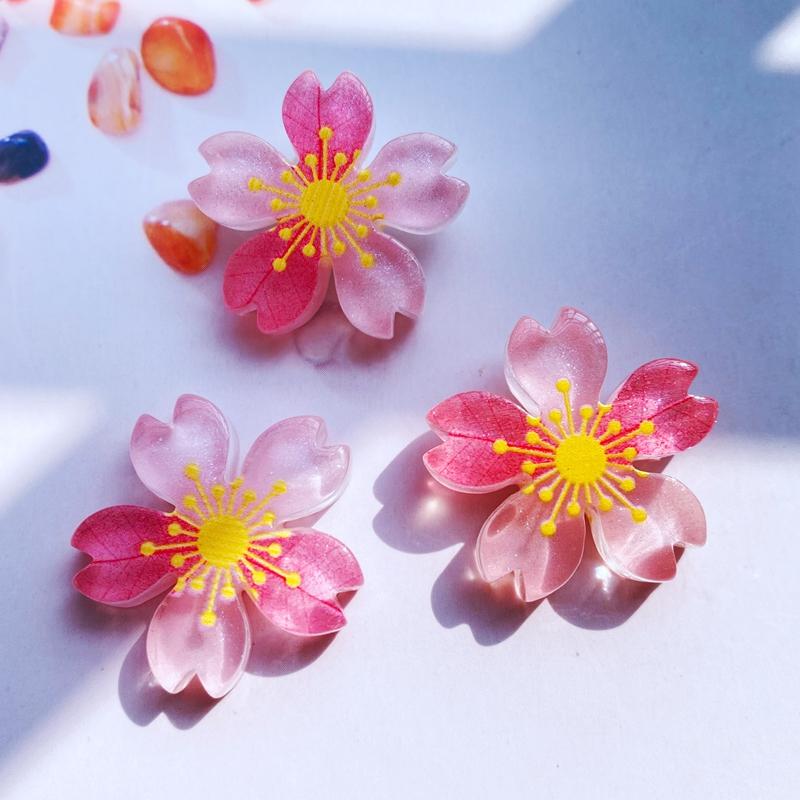 10Pcs New Cute Resin Mini Mixed Luminous Flowers Flat Back Cabochon Scrapbook Kawaii DIY Embellishments Accessories E36