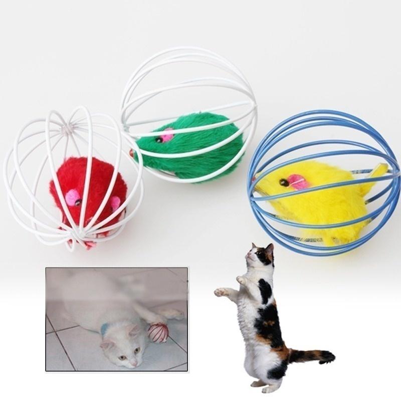 Popular New Pet Cat Toy Mouse Ball Lovely Kitten Gift Funny Play Toys Mouse Ball Best Gift For