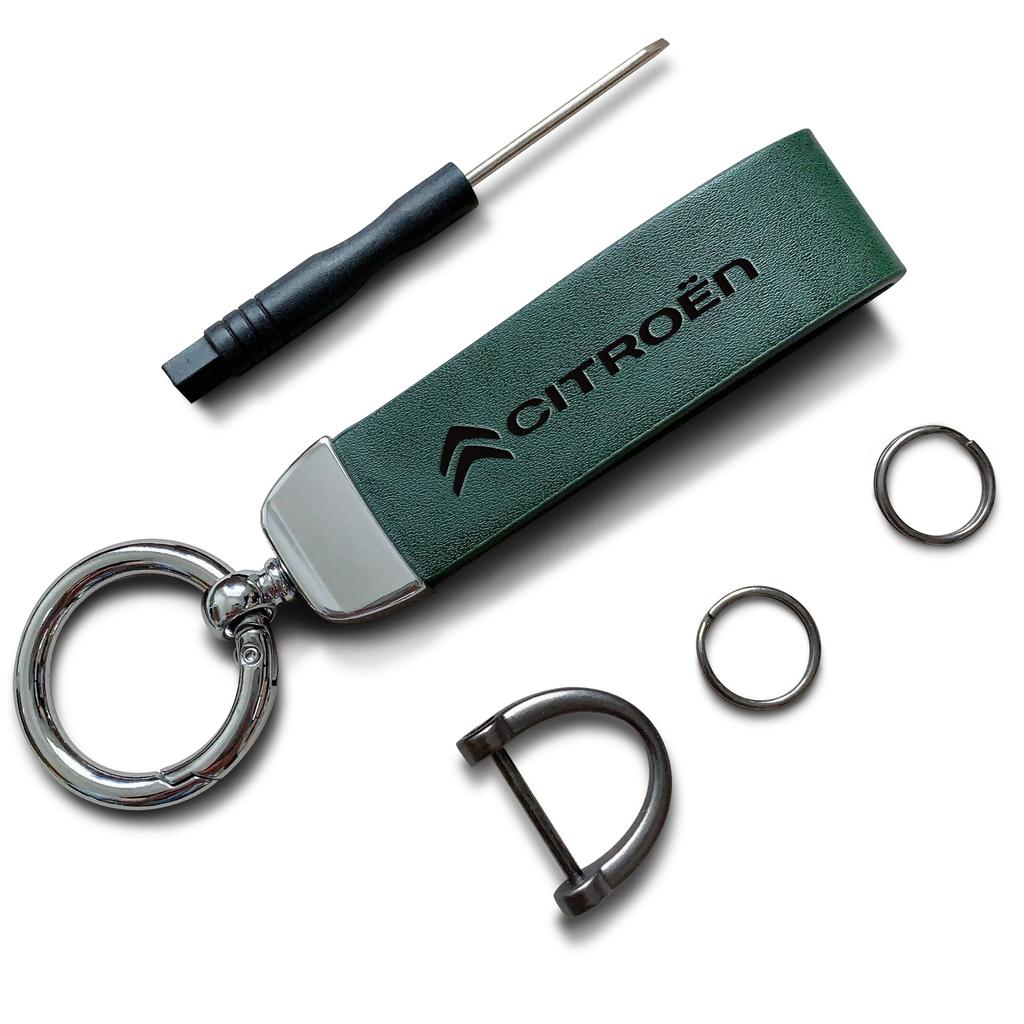 Maillard Colour Keychain Car Logo Key Chain For Citroen C5X e-C4 X e-C3 C4 C3 C5 AIRCROSS C-Elysee C-Crosser C4 Cactus Berlingo