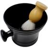 Classic Barber Shaving Brush Set with Soft Bristles & Foaming Bowl