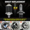 1 Adet 12-80V Evrensel H4 LED Motosiklet Farı 16000Lm BA20D H6 Melek Göz Motor Led Ampul CSP Çip Lens Motosiklet Farı Beyaz Sarı Hi Lo Işın
