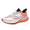 Guochao platform ultra-light breathable popcorn professional marathon racing running shoes couple contrasting color autumn sports shoes