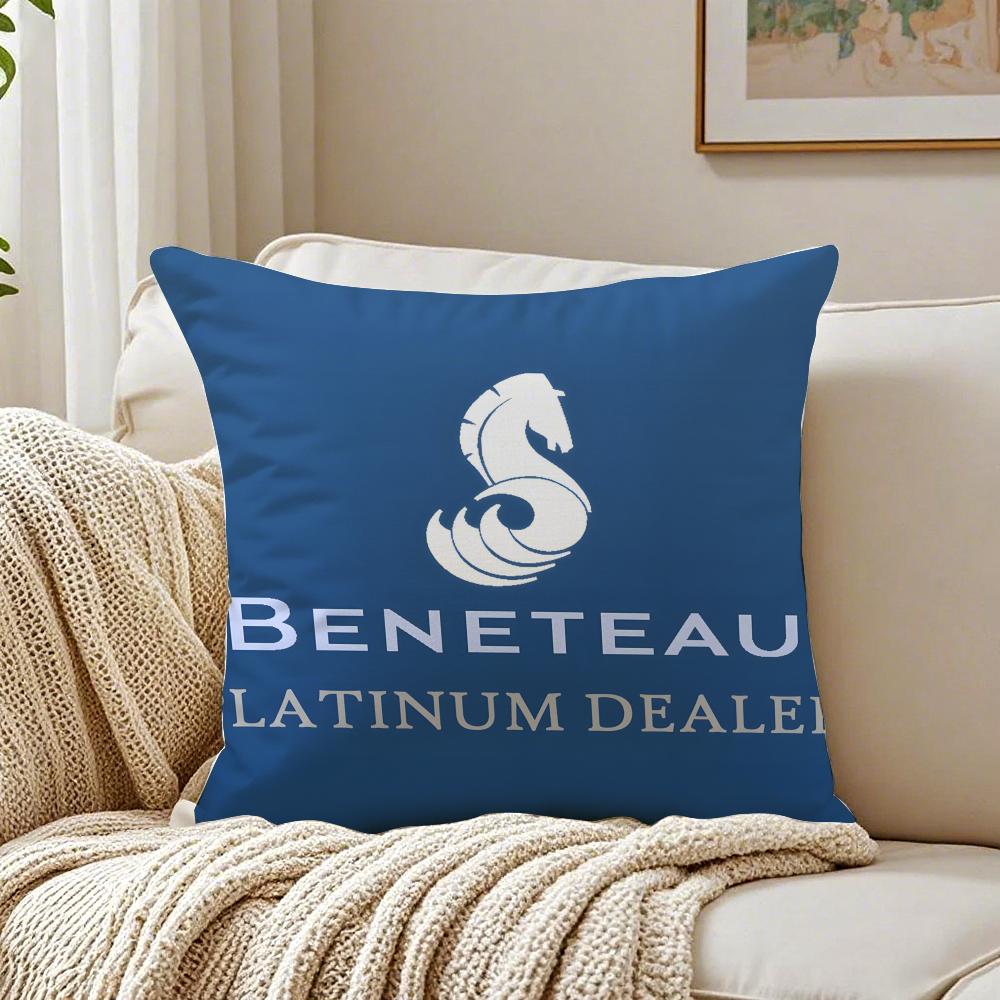 Luxury Brand BBeneteau YYachts Cushion Cover Linen Pillowcase Soft for Sofa Bed Home Room Decor