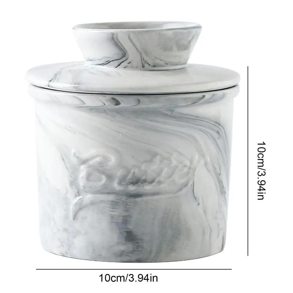 Butter Crock Butter Keeper Cheese Storage Container Butter Dish Ceramic Style Bell Jar Holding Plate Keeper