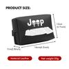 For Jeep PU Leather Car Tissue Box Paper Towel Storage Bag Auto Accessories Compass Renegade Cherokee Wrangler JK Patriot AKN1