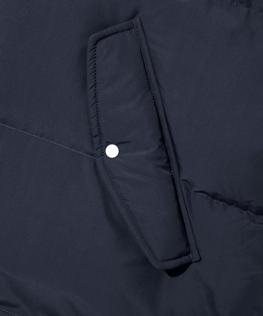 Trillion Leather Patch Puffer Jacket_Navy