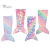 Breathable Mermaid Blanket Tail Wear Resistant Friendly To Skin All Seasons Luminous Design Plush Flannel Fleece Toddler Toy Kids