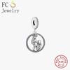 FC Jewelry Fit Original Pan Charms Bracelet Necklace 925 Silver Pregnant Mum And Dad Bead For Making Women Berloque