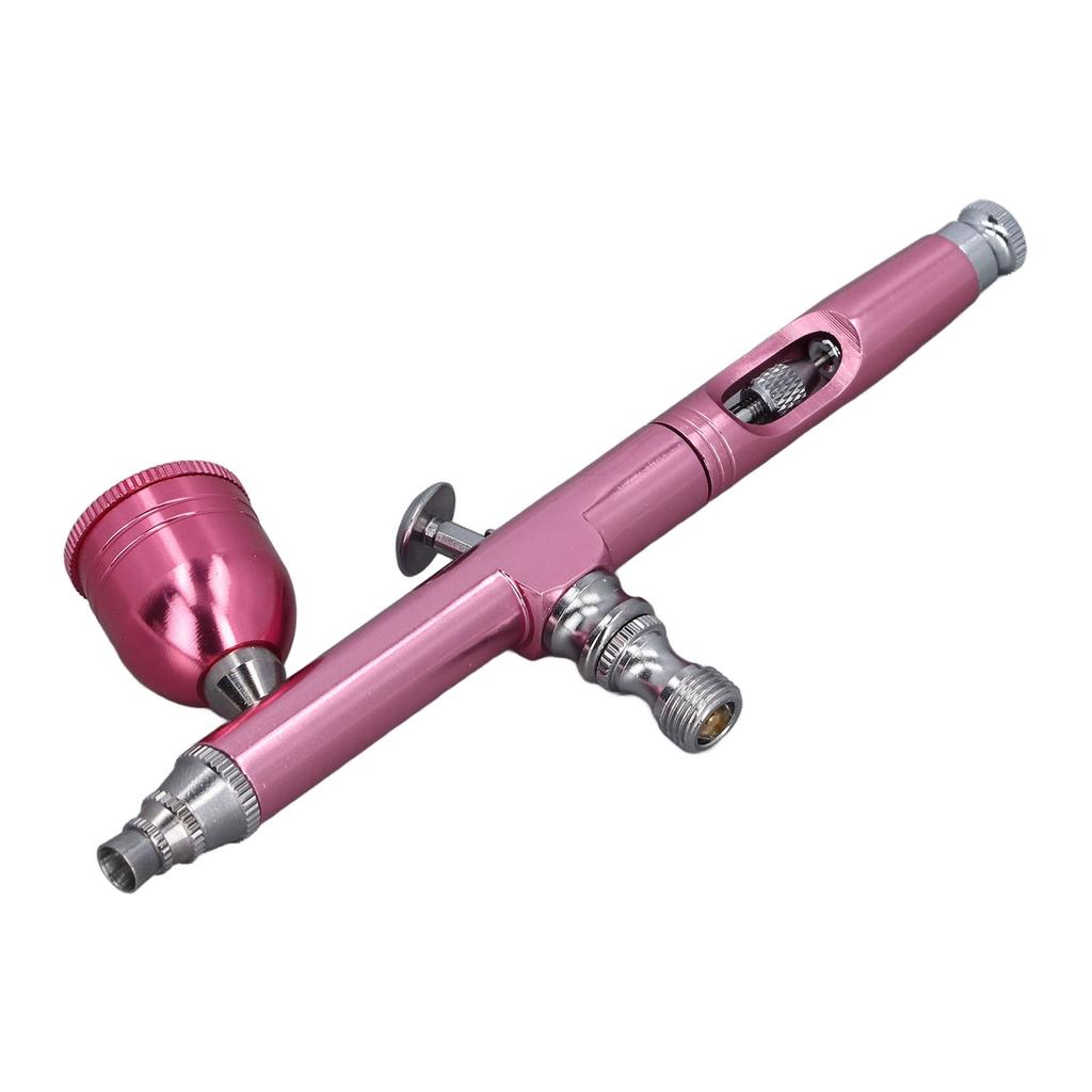 Pistol Aerograf Roz Duze Diametru 0.3mm Pistol de Vopsit Aerograf Portabil pentru Nail Art