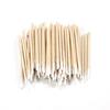 100 Pcs Abacterial Short Wood Handle Medical Dental Tattoo Use Cotton Swab Buds