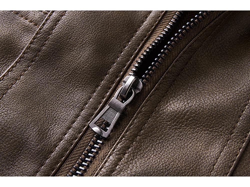 Men's PU Leather Hooded Jacket - European & American Style, Autumn/Winter Motorcycle Design