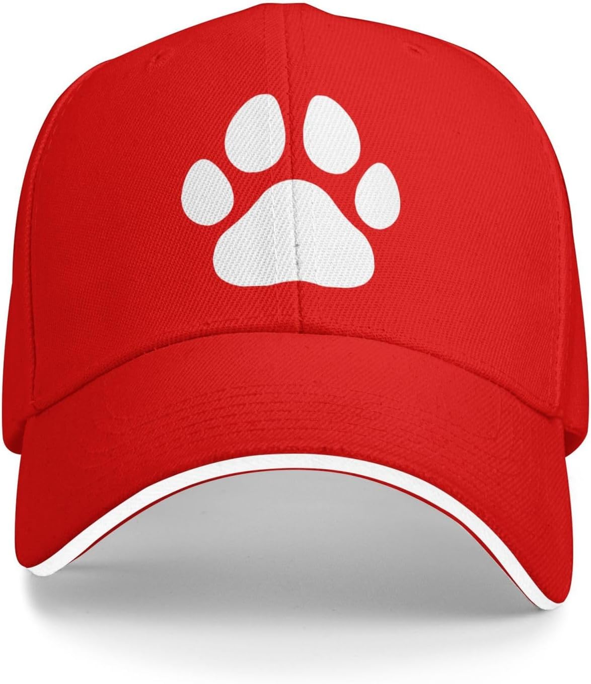 

Paw Print Logo Baseball Cap Polyester Adjustable Dog Lover Outdoor Dad Hat Unisex One Size