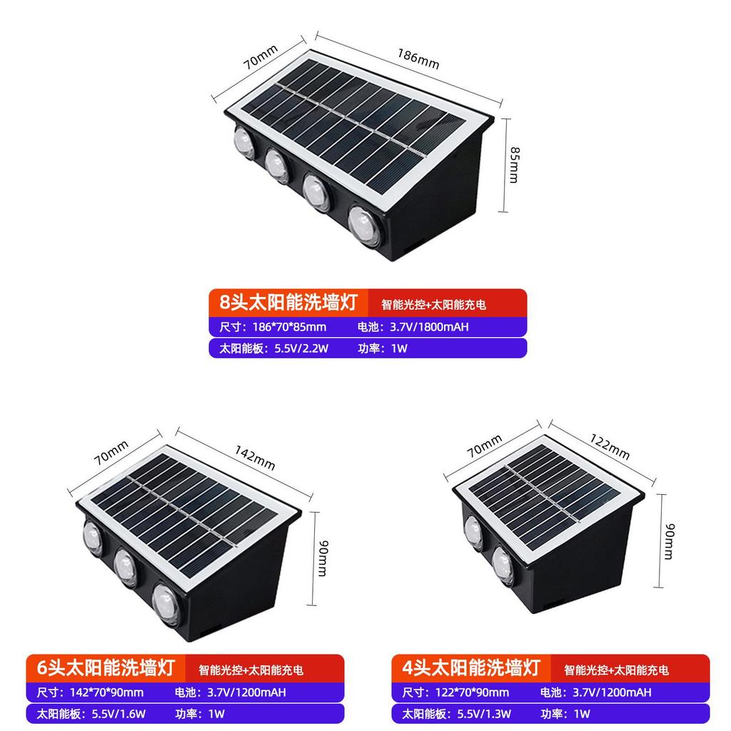 Solar Wall Light Outdoor Garden Decor With Rgb And Warm Light For Patio And Fence