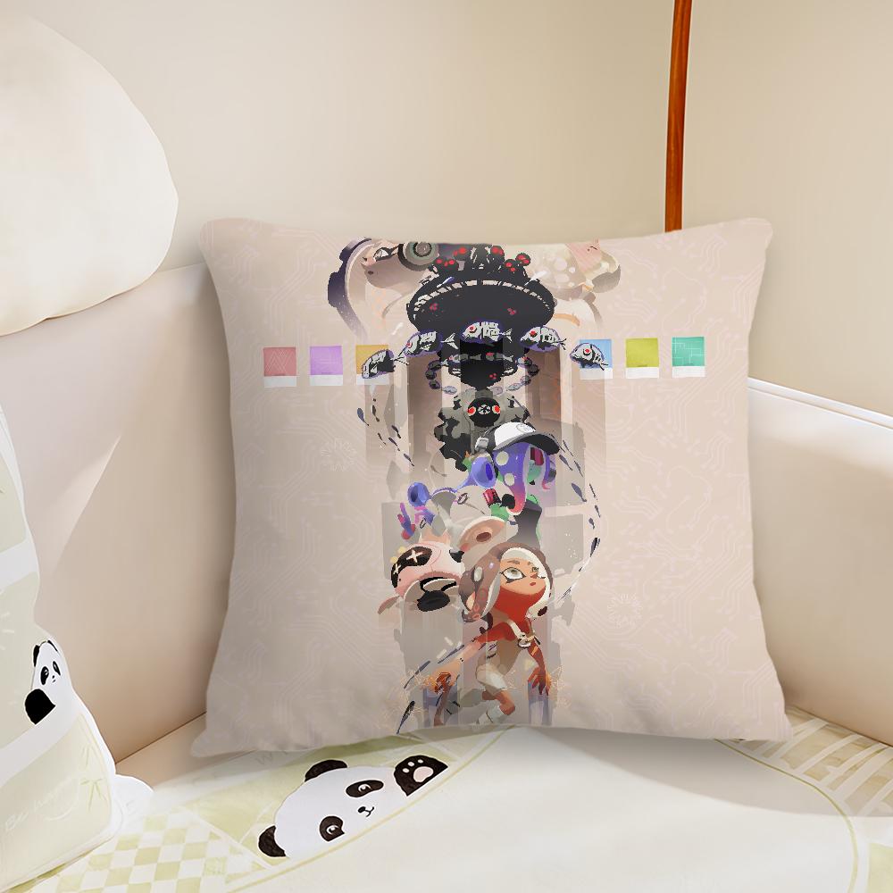 Game S-Splatoon 3 Side Order Pillow Case Living Room Sofa Cushion Cover Suitable For Home Bedroom Room Decoration