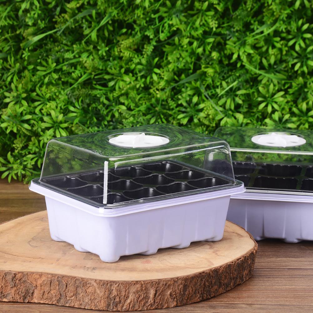 Seedling Stater Tray 12 Hole Home Garden Balcony Nursery Seedling Tray Plant Growing Holder Plate