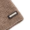 New Unisex Fashion G.S Metal Mark Hats Plush Fur Lined Hats For Men Women Warm Beanie Cap Casual Label Decor Winter Knitted Hats