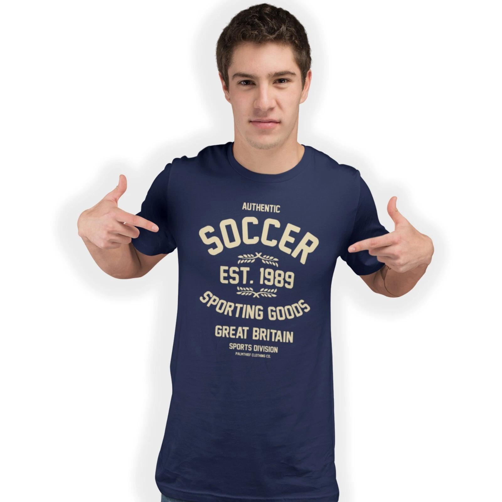 Authentic Soccer Hand Printed T-Shirt Birthday Gift 2XL