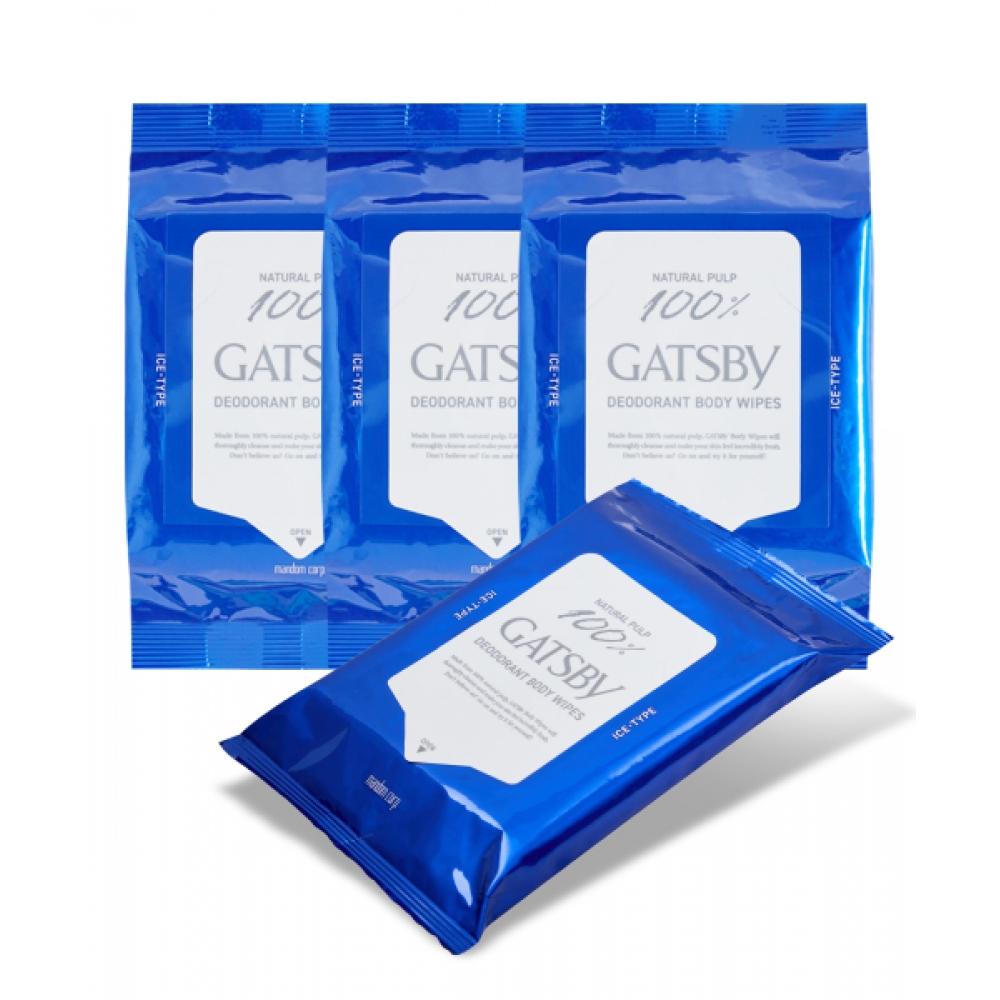 Gatsby Deodorant Body Paper Ice Citrus 30 Sheets 3 Packs + Portable 10 Sheets FREE