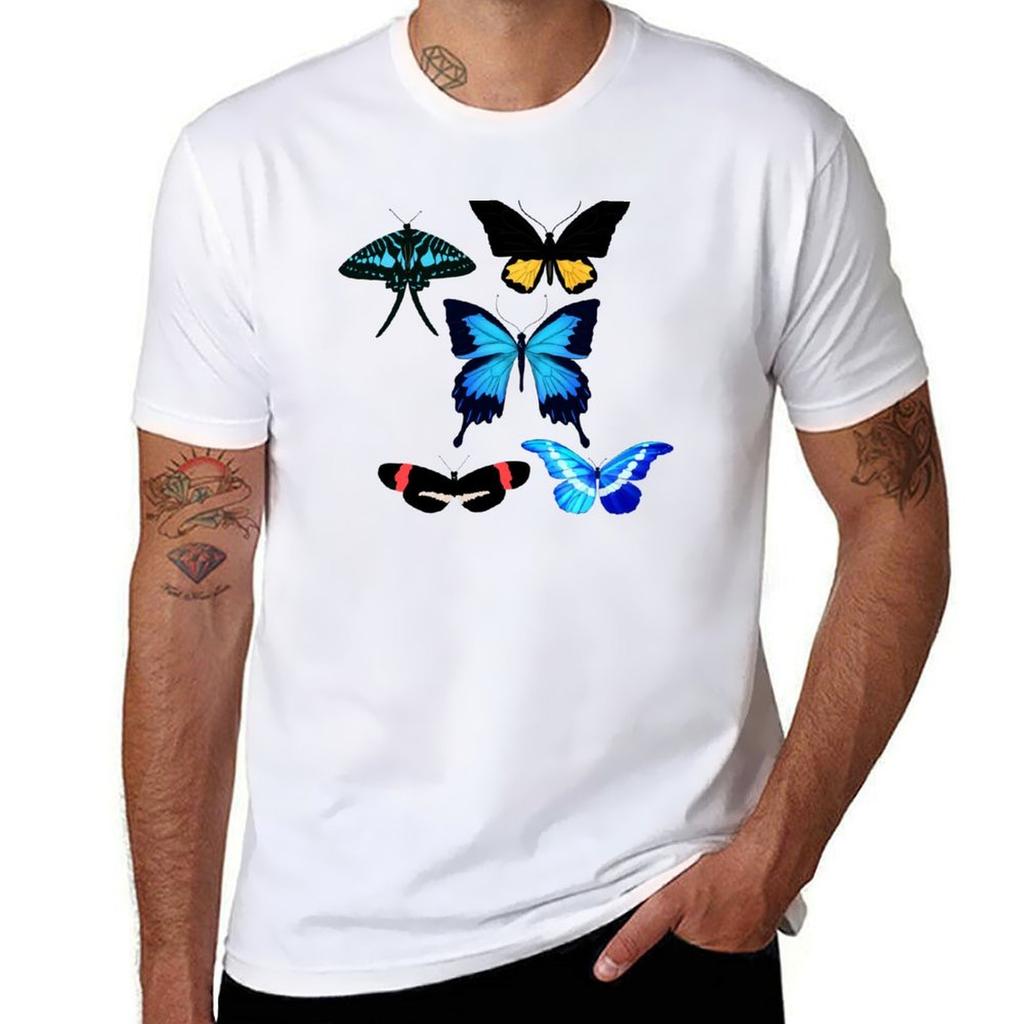 Butterfly sticker sheet  TShirt Big and Tall Short Sleeve Tee TShirt