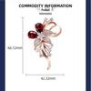 Elegant Floral Zircon Brooch for Women - Suit & Sweater Accessory