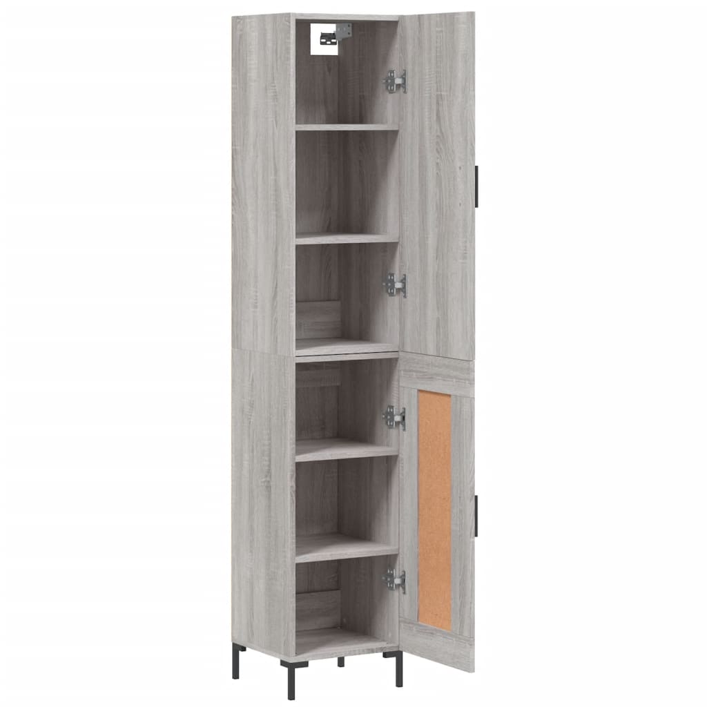 Highboard Grey Sonoma 34.5 x 34 x 180 cm Particleboard
