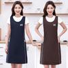 Waterproof Waist-Cinching Shoulder Strap Apron Solid Color Oil-proof Cooking Baking Uniform Breathable Catering Work Clothes
