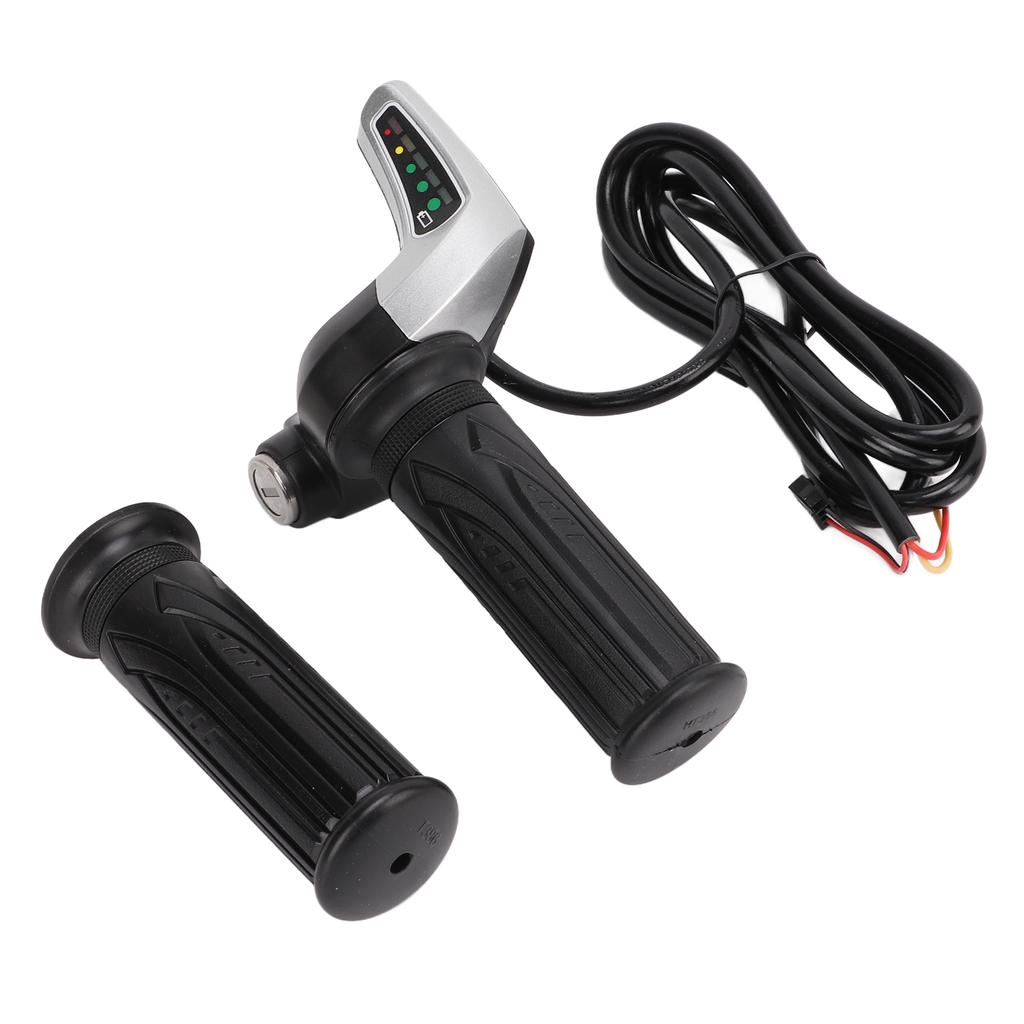 1 Pair Electric Bike Throttle Grip Universal Electric Scooter Wire Twist Throttle Grip with LED