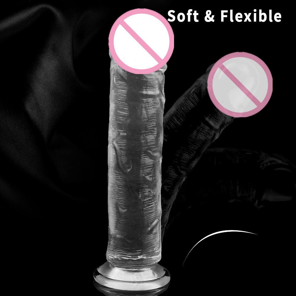 Crystal Egg Free Penis Female Transparent Dildo Manual Masturbator Anal Plu Penis Adult Product