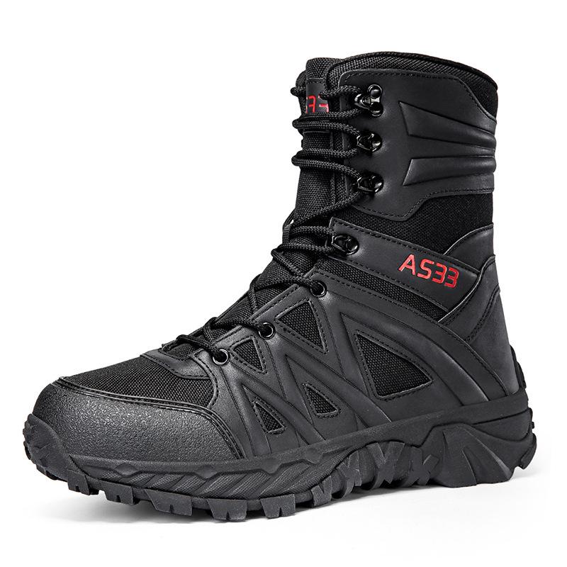 Men s Ultra-Light Breathable Combat Boots - High-Top Sandproof Hiking & Waterproof Tactical Shoes 45