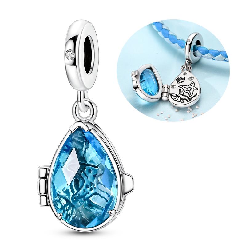 Original 925 Silver Charms Openable Matryoshka Dolls Suitcase Fit Bracelet Diy Fine Jewelry