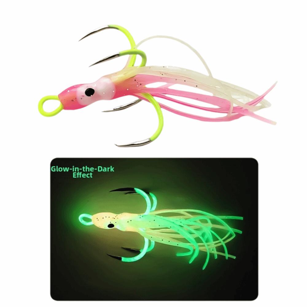 5pcs 5 Pcs Lot Squid Bait Hooks Four Hooks Octopus Jig Hooks Freshwater Fishing 18# hook