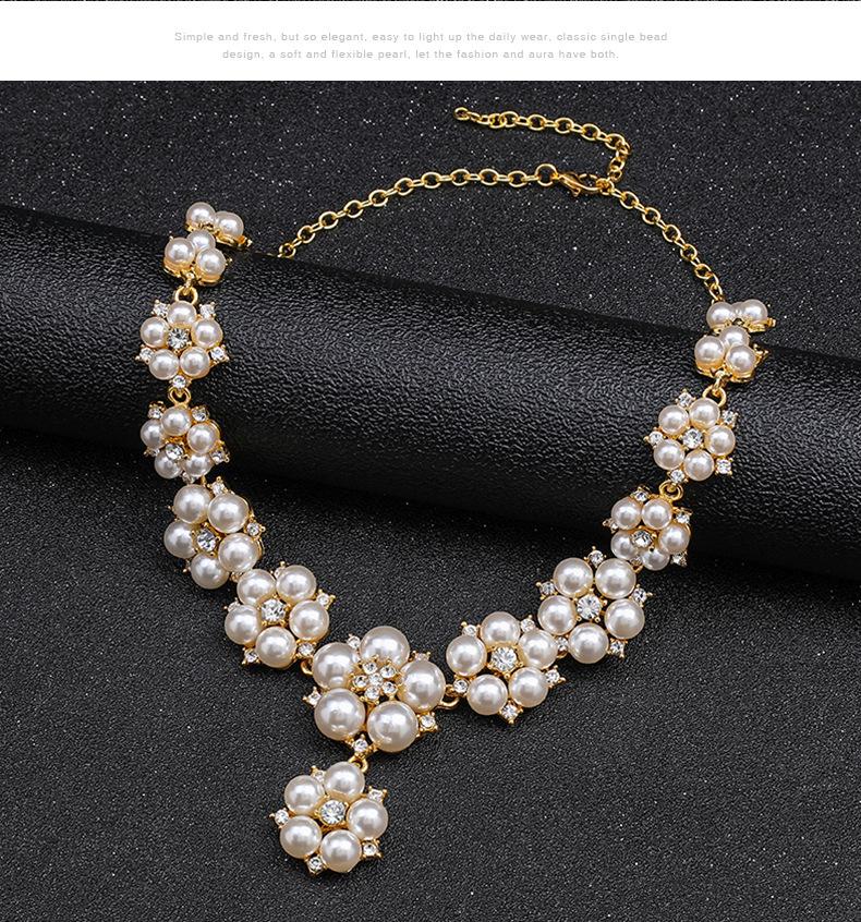 European-American Vintage Pearl Necklace & Earring Set: Bridal High-Design 2022