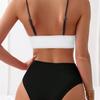 New swimsuit split splicing contrasting color bikini high waist sexy hot spring vacation