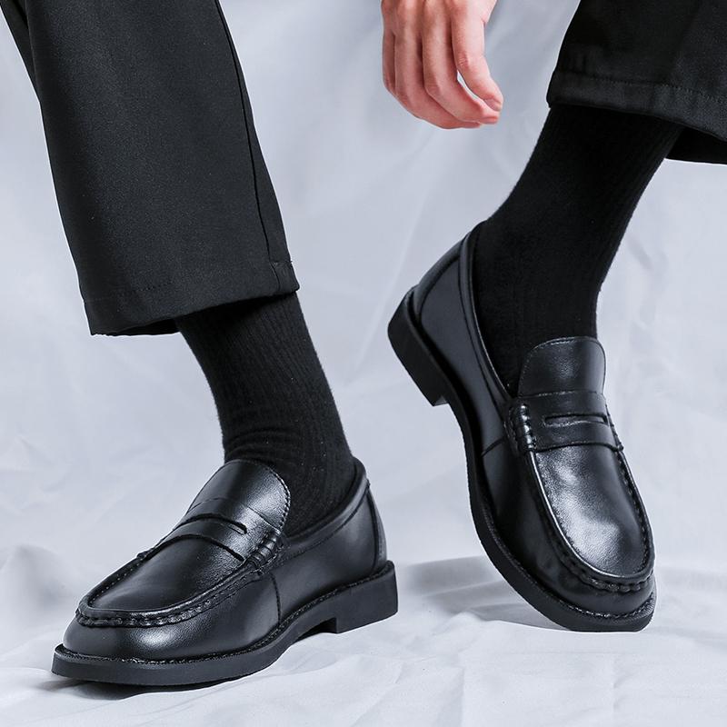 Fashion Non Slip Slip On Dress Flats Handmade Mens Leather Loafers Breathable Outdoor Casual Shoes for Man 2025 New Work Office Shoes