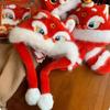 Thickened New Year Red Cap Ears Can Move Plush Beanies Fashion Lion Dance Hat  Outdoor